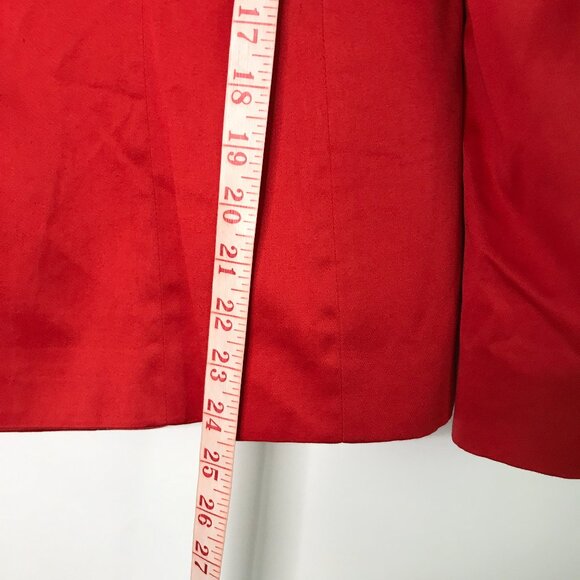 Giorgio Armani Red Blazer Jacket Womens 8 - Picture 8 of 11
